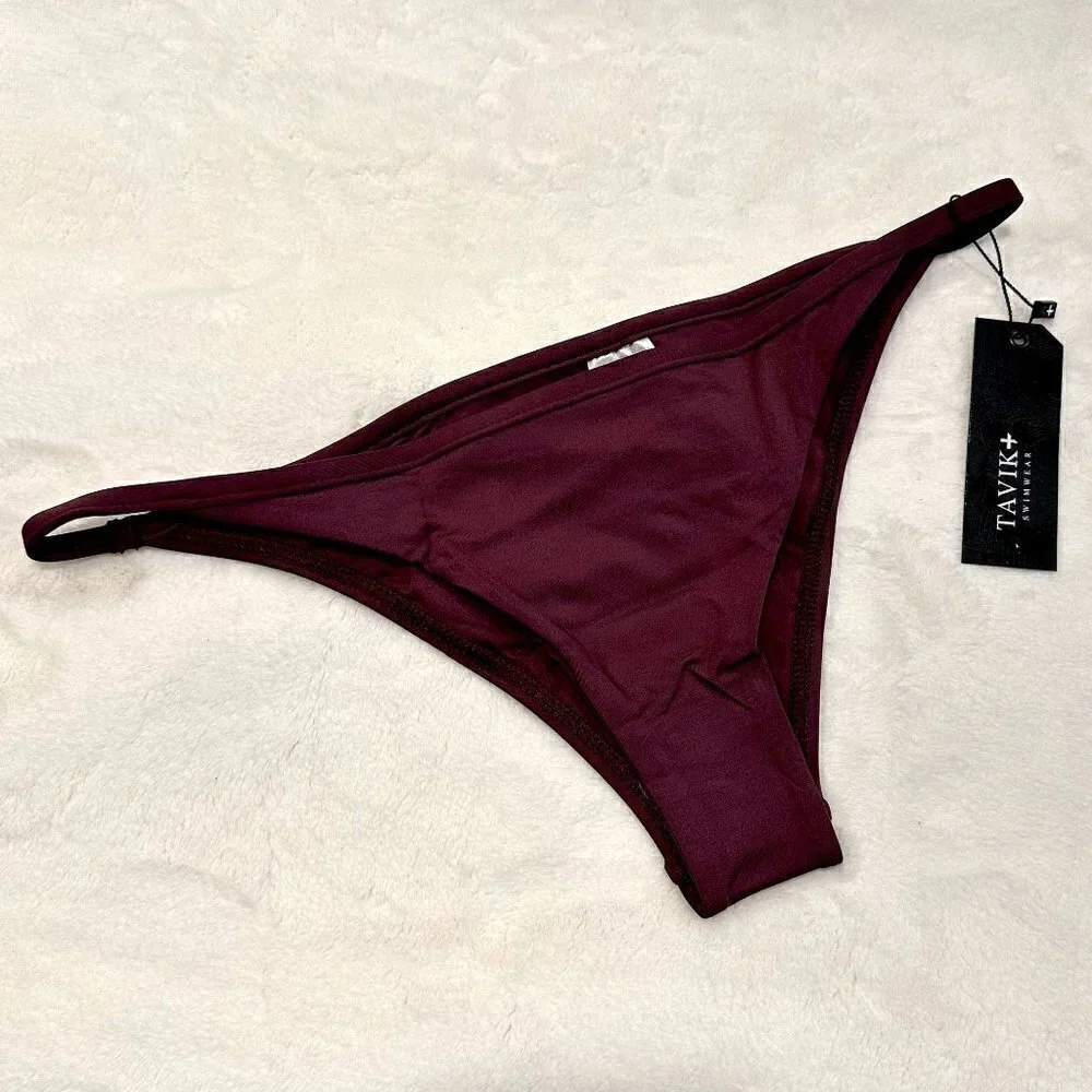 NWT Tavik Antic Moderate Swim Bottom in Merlot - Small